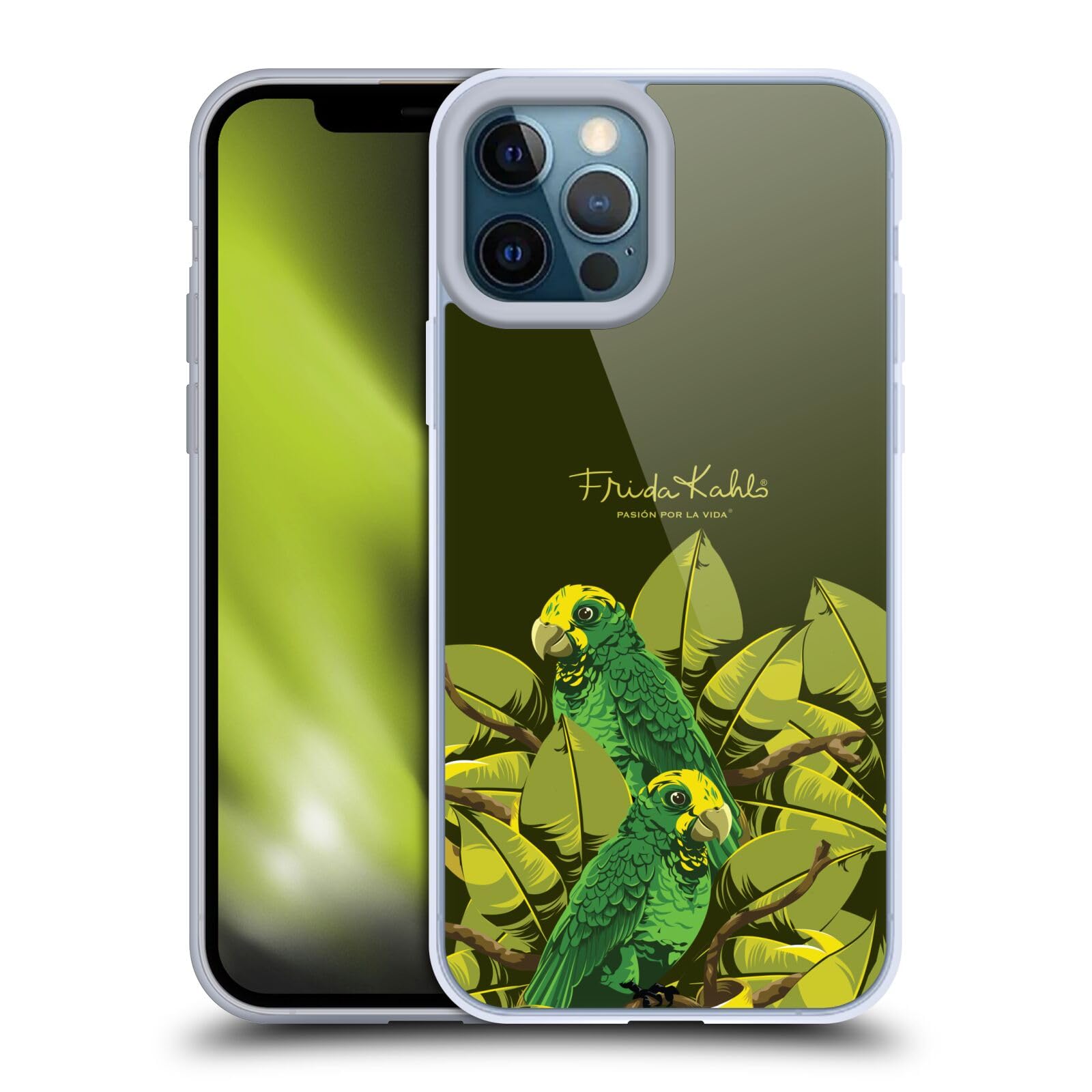 Officially Licensed Frida Kahlo Love Birds Tropical Soft Gel Case for Apple iPhone 12 Pro Max - Durable Protective Phone Cover with Vibrant Art Design, Perfect for Everyday Use, Travel & Gift Giving