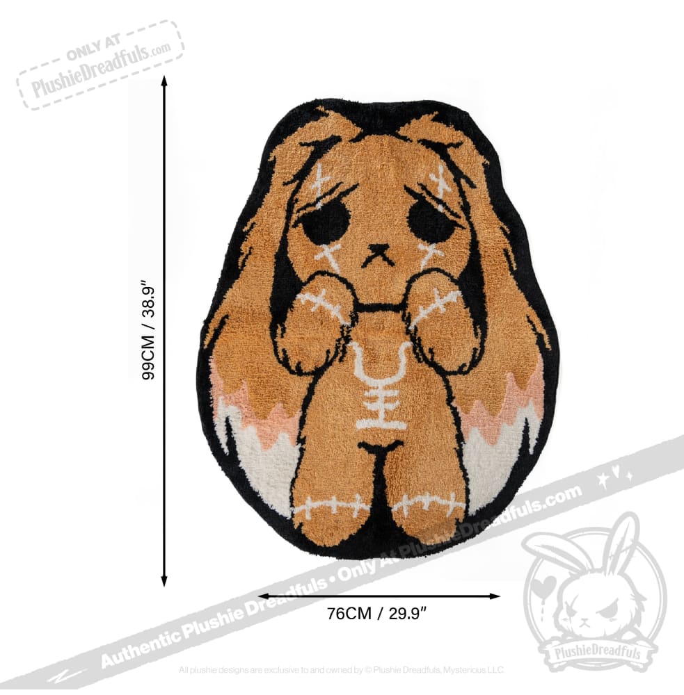 Soft Plush Anxiety Relief Rabbit Rug - Cozy Comfort for Stress & Relaxation - Perfect for Bedroom, Nursery, or Meditation Space