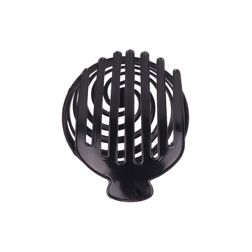 2 Pack Black Plastic Spiral Bun Makers - No Slip Hair Claw Clips for Women, Stylish Mushroom Head Hair Holders (Perfect for Updos, Ponytails & Everyday Hairstyles)