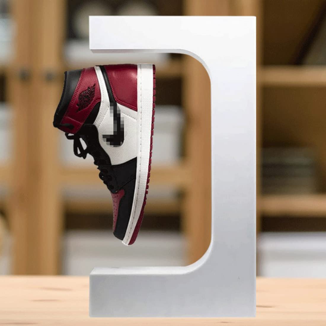 TYML Magnetic Levitation Floating Shoe Display Stand - 360° Rotating Sneaker Showcase for Home, Retail Stores & Collectors | White LED Light Shoe Holder for Nike, Jordan & Luxury Sneaker Collection Display