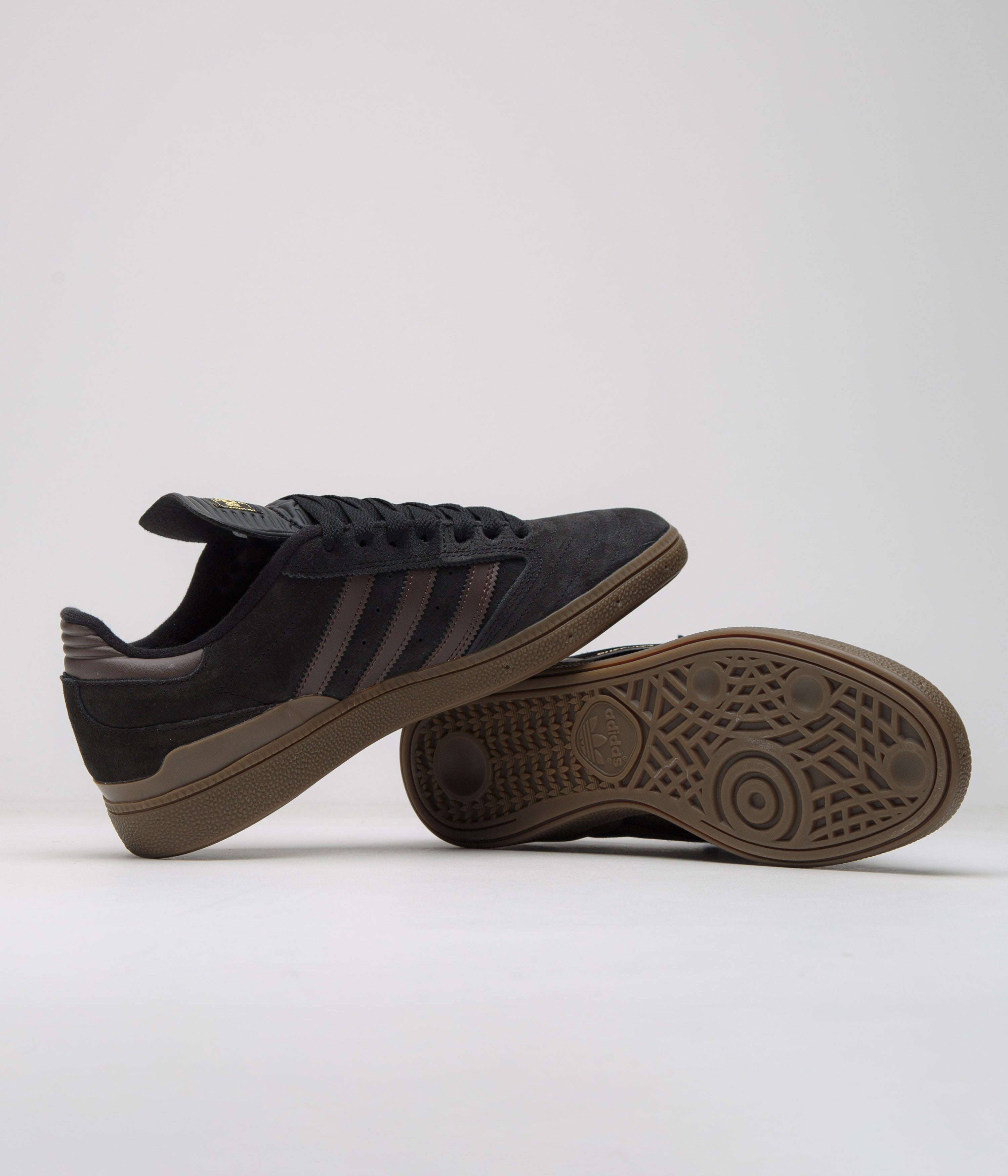 Adidas Busenitz Skate Shoes for Men - Core Black / Brown / Gold Metallic - Comfortable & Durable Sneakers for Skateboarding & Casual Wear