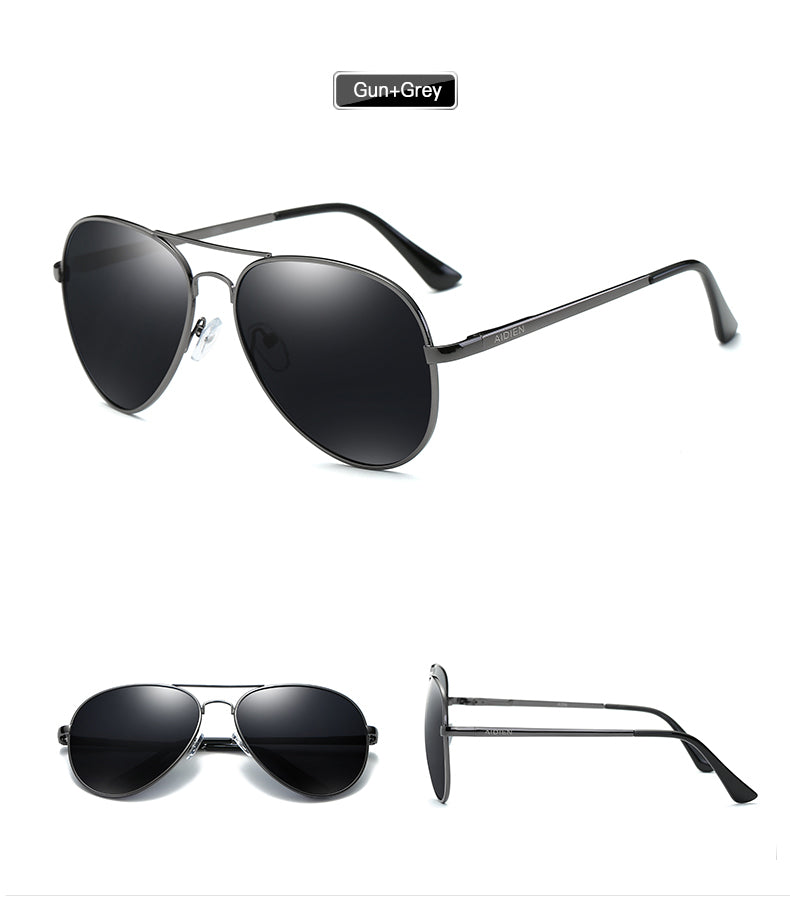 Aidien Men's Full Rim Oversized Oval Alloy Double Bridge Reading Glasses & Sunglasses - Stylish Eyewear for Reading, Driving, and Outdoor Activities