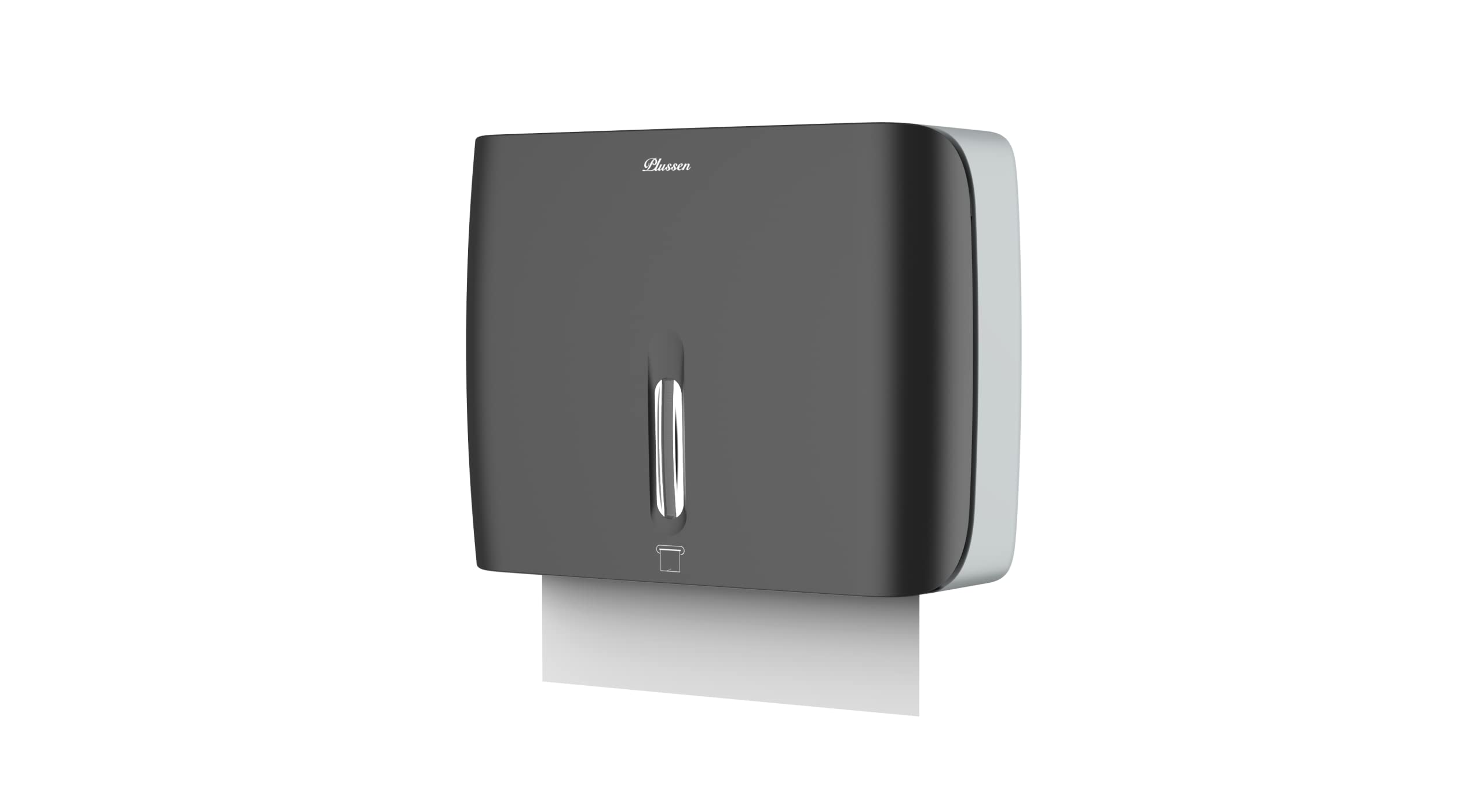 Commercial Wall Mount Paper Towel Dispenser with Key Lock - Compact Multifold Hand Towel Holder for Bathroom, Office & Kitchen - Durable Black Design for High-Traffic Areas & Hygiene Stations