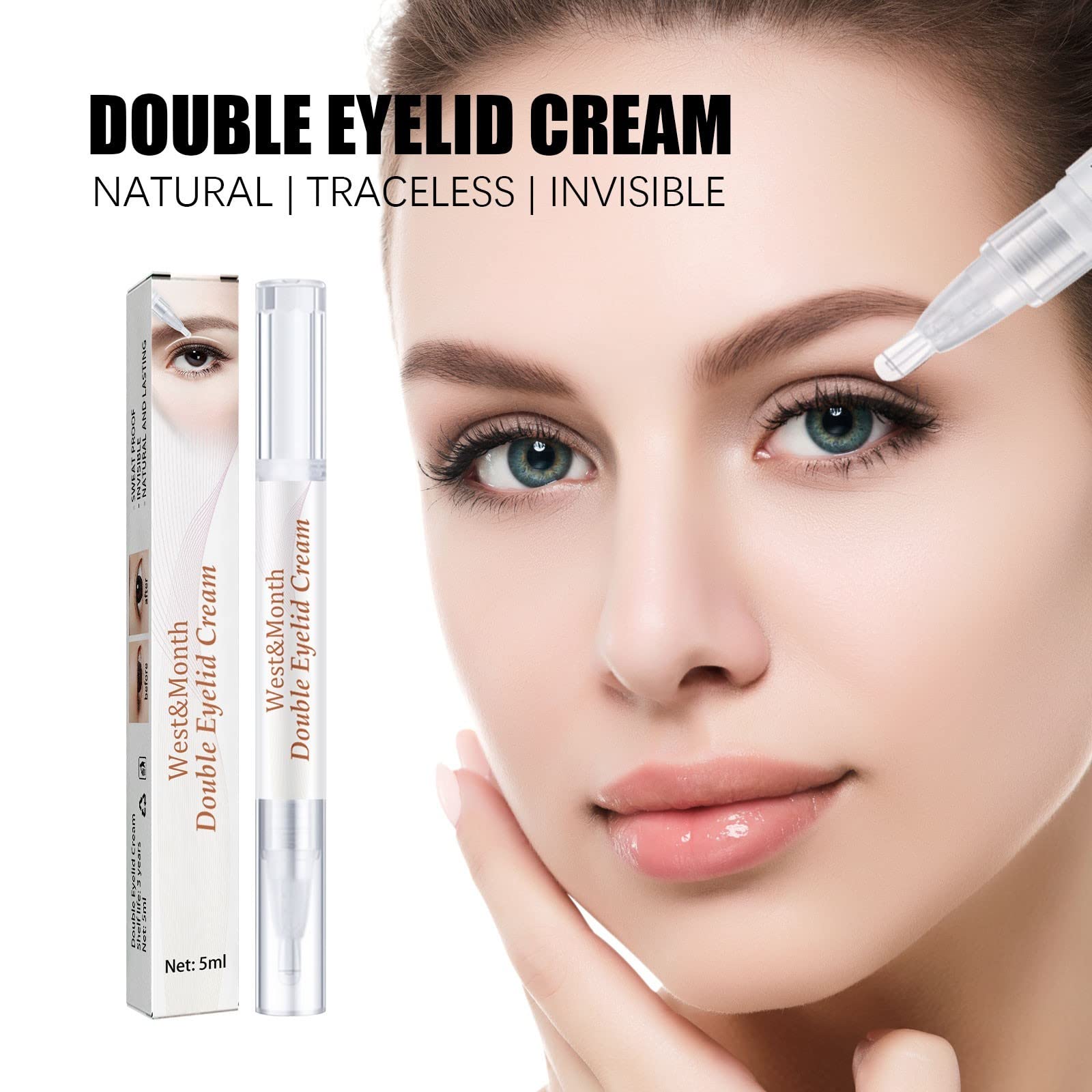 Dean Koontz The Eyes of Darkness 1981 Novel | Invisible Double Eyelid Glue & Styling Cream Stick | Long-Lasting Eyelid Tape & Serum | Eye Makeup Gifts for Women & Grandma | Perfect for Asian Beauty Routine & Special Occasions