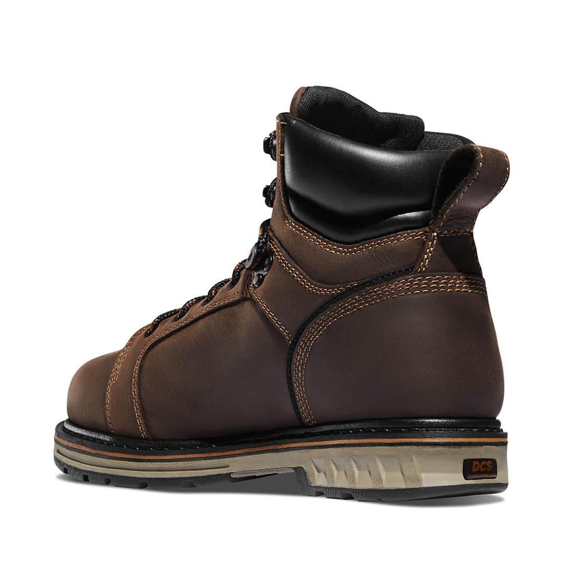 Steel Yard 6 Inch Waterproof Steel Toe Work Boots for Men - Brown Safety Shoes for Construction, Warehouse & Outdoor Work