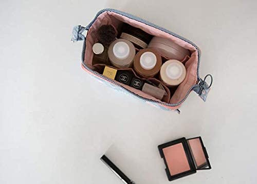 Trexee Travel Toiletry Bag & Jewelry Organizer - Waterproof Cosmetic Pouch, Makeup Case, Stationery Holder, Purse Organizer with Multiple Pockets - Perfect for Business Trips, Vacation & Daily Use (Grey)