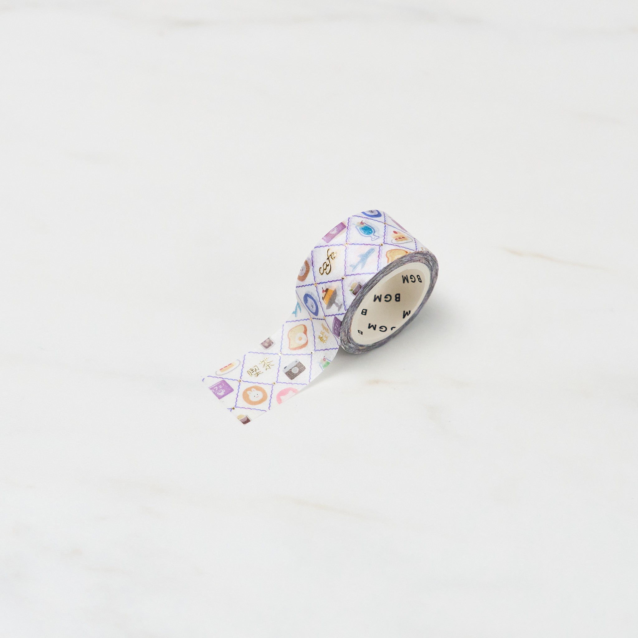 BGM World Cafe Travelogue Series Foil Masking Tape - Decorative Washi Tape for Scrapbooking, Journaling & DIY Crafts - Perfect for Home Office, School Projects & Gift Wrapping