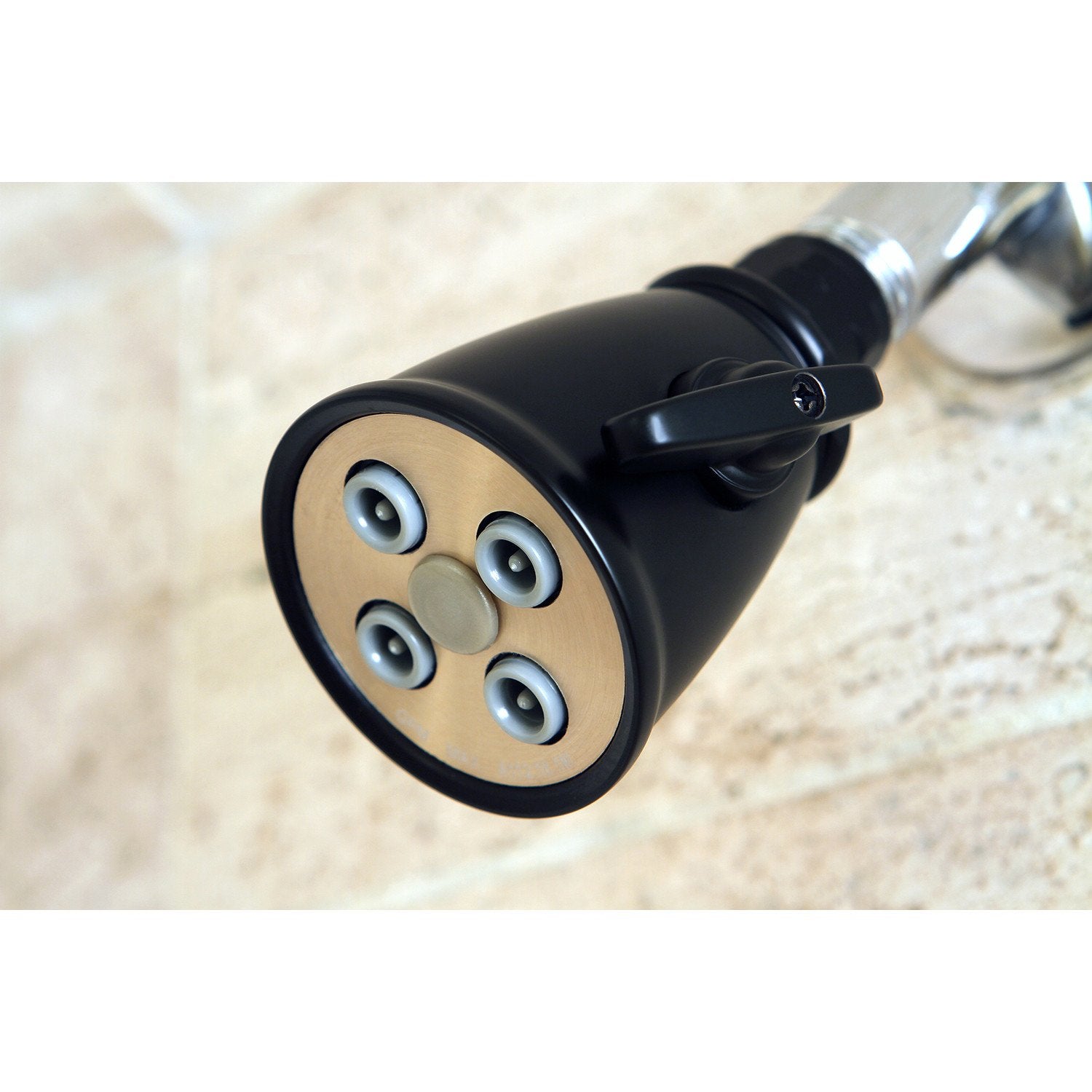 Oil Rubbed Bronze 4-Jet Adjustable Shower Head with Spray - K137A5 | High Pressure Rainfall Showerhead for Bathroom & Spa Relaxation