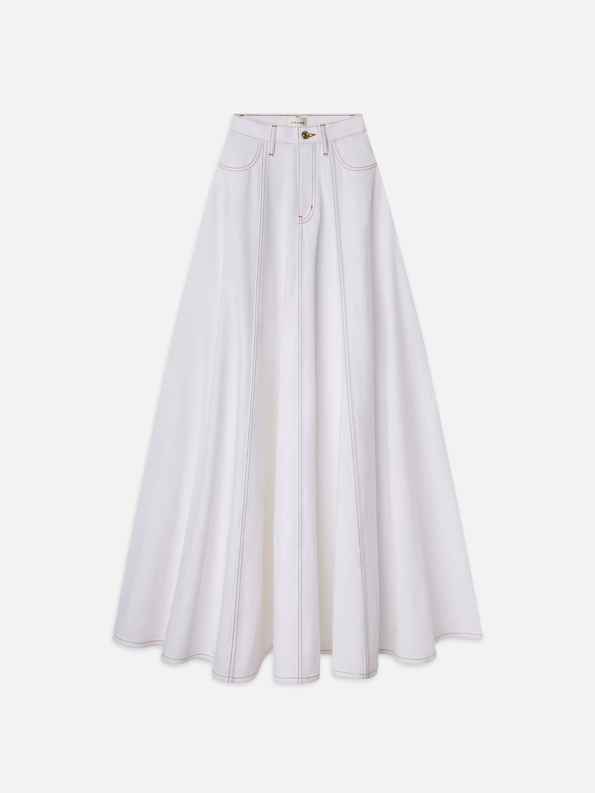Stylish White Denim Ball Skirt for Women - Trendy A-Line Mini Skirt with Stretchy Waistband | Perfect for Casual Outfits, Date Nights & Summer Fashion