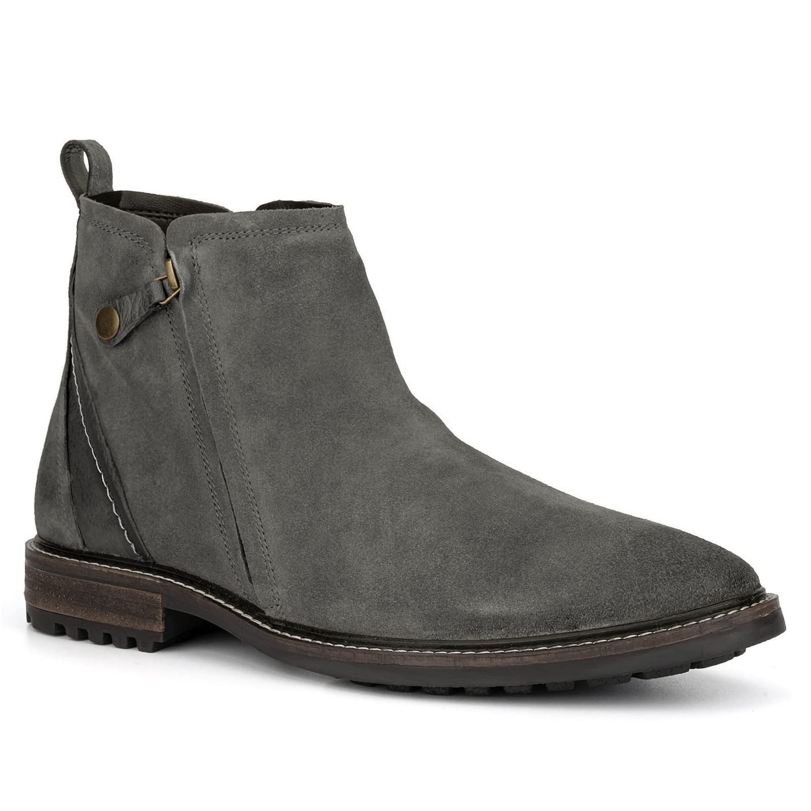 Men's Chelsea Ankle Boots - Casual Chukka Dress Shoes with Side Zipper | Lightweight Winter Booties for Office, Dating & Outdoor Activities