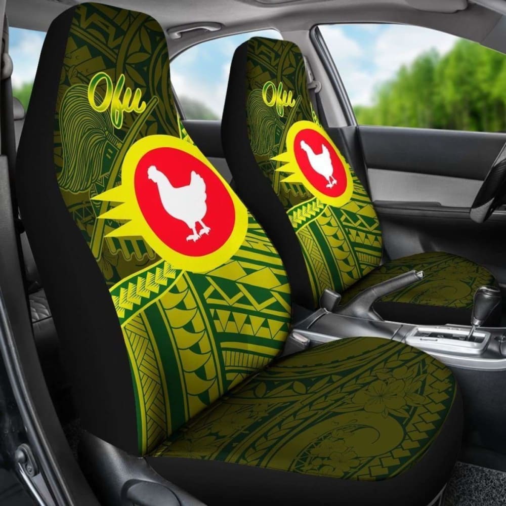 Premium American Samoa Car Seat Covers - Authentic Manu'a Ofu Polynesian Tribal Patterns (Model 105905) | Waterproof & Universal Fit for Cars, Trucks & SUVs - Perfect for Tropical Vacations & Island-Themed Decor
