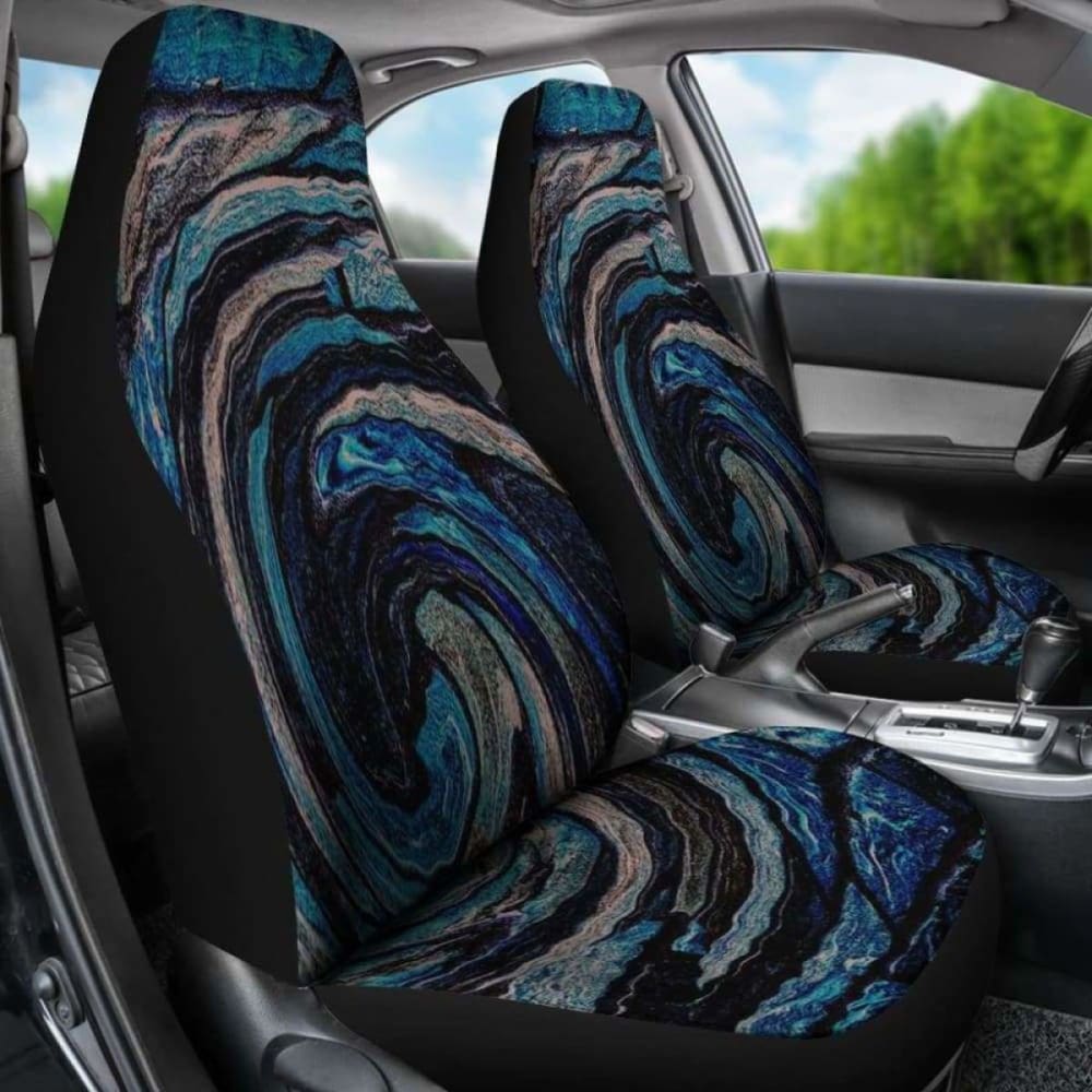 Abstract Tie Dye Car Seat Covers - Waterproof & Non-Slip Custom Fit Seat Protectors for Cars, SUVs & Trucks | Upgrade Your Vehicle Interior with Stylish Bohemian Design | Perfect for Road Trips, Daily Commutes & Car Makeovers
