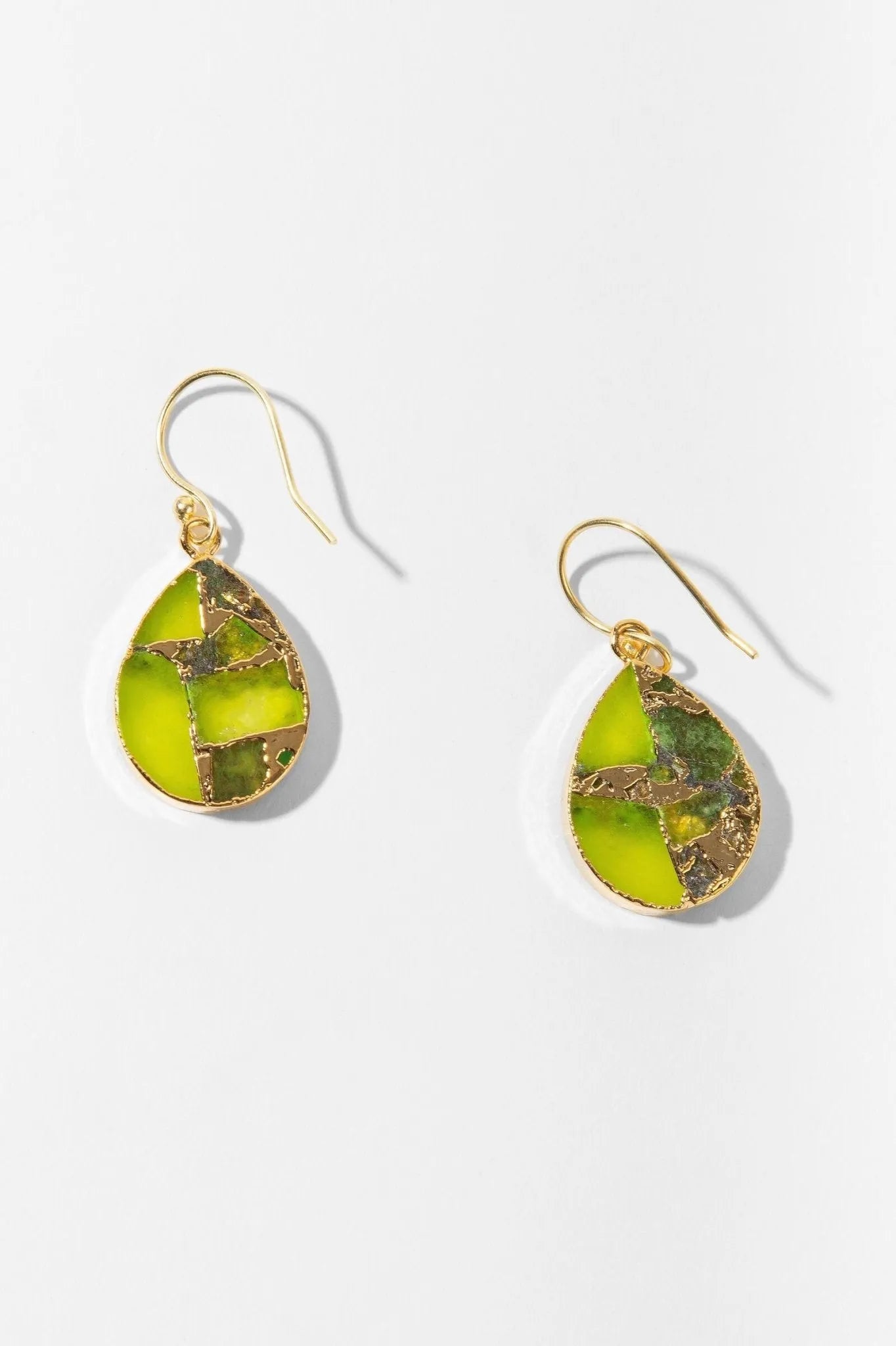 Natural Gemstone Drop Mojave Earrings for Women - Handmade Boho Dangle Earrings for Casual & Party Wear - Perfect Gift for Her