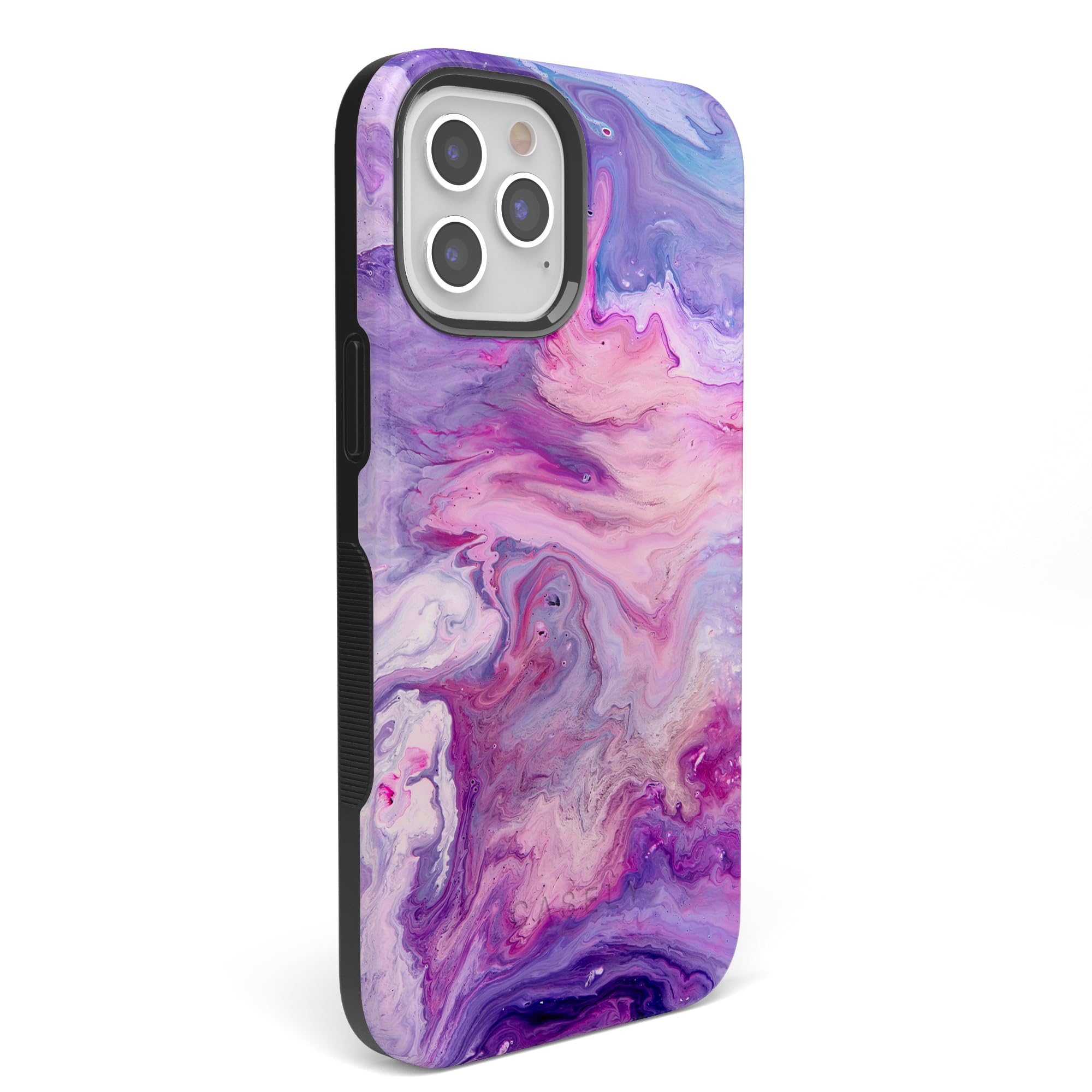 Casely iPhone 11 Pro Max Case - Stylish Tie Dye Purple Marble Phone Cover | Protective Slim Fit Shockproof Case for iPhone 11 Pro Max | Perfect for Everyday Use, Travel & Work