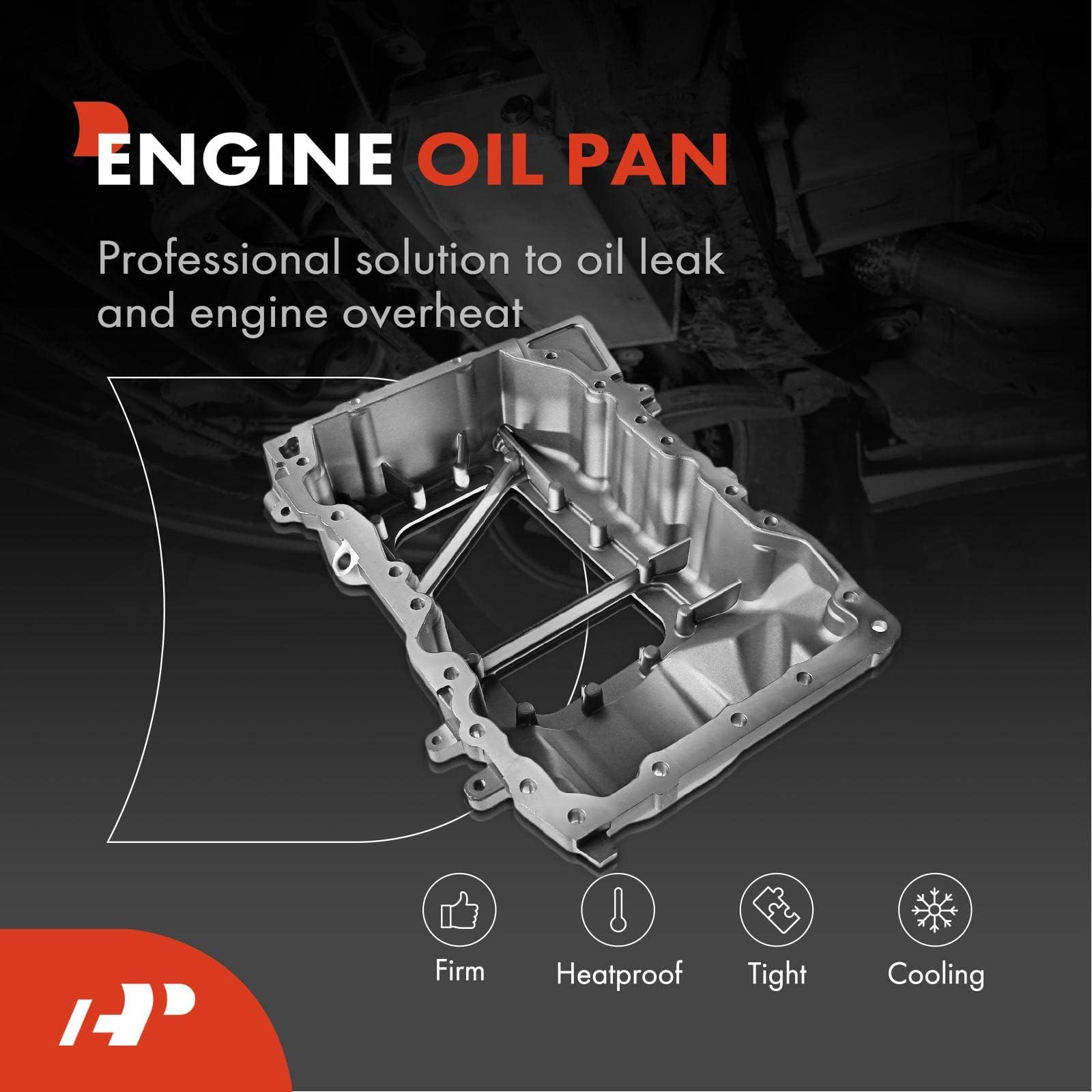 Premium Upper Engine Oil Pan Sump with Drain Plug for Jeep Wrangler 2012-2018 (JK, V6 3.6L) - Replacement Part for Oil Leak Repair & Engine Maintenance