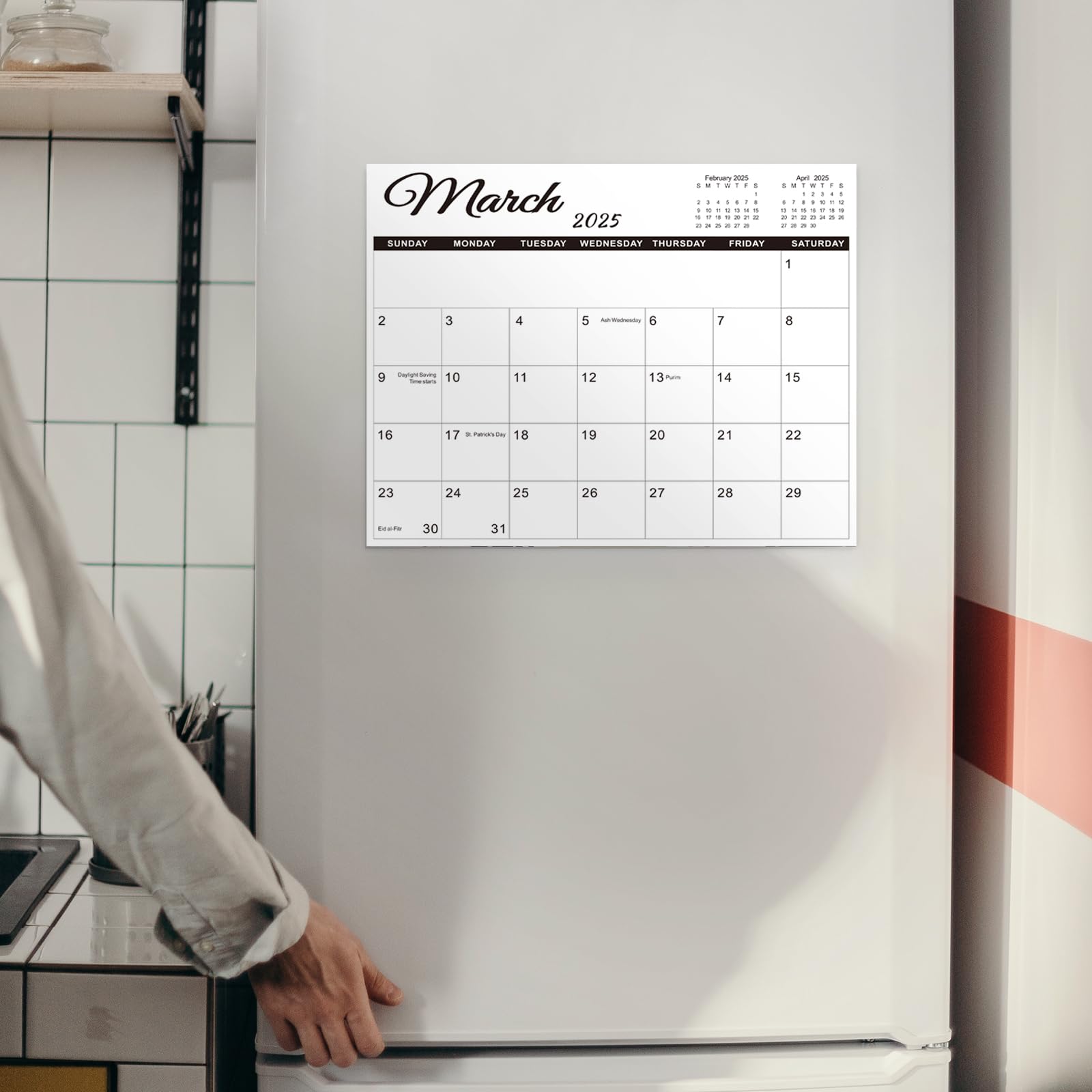 SKYDUE 18-Month Magnetic Refrigerator Calendar (July 2024 - December 2025) - 10