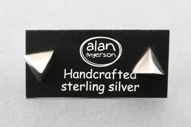 Polished Pyramid Stud Earrings - Sterling Silver 925 for Women | Hypoallergenic & Tarnish-Resistant | Perfect for Casual, Office & Party Wear