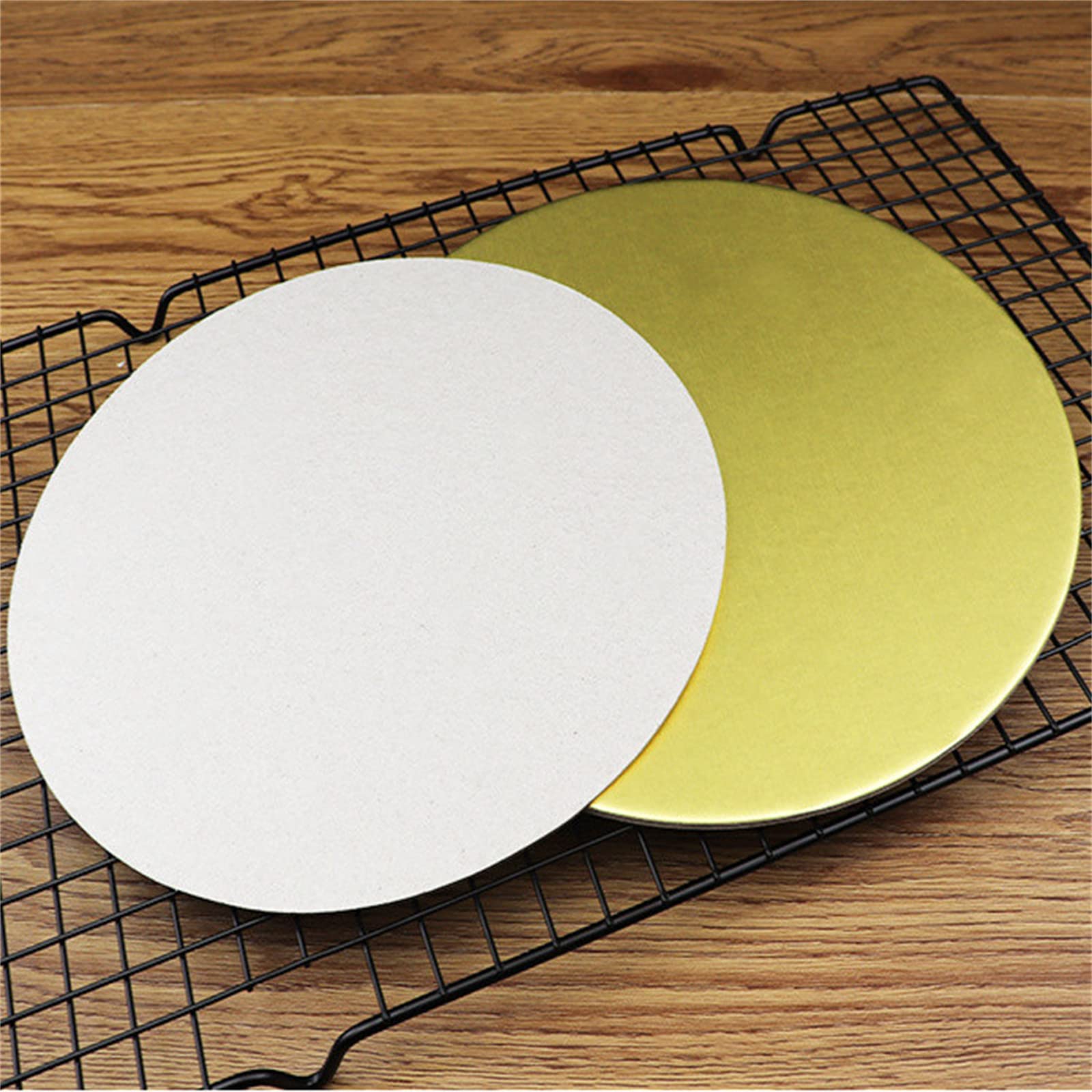 3-Pack 12 Inch Gold Round Cake Boards - Sturdy Cake Circle Base for Baking, Desserts, Bread & Snack Display - Perfect for Birthday Cakes, Wedding Desserts & Party Treats