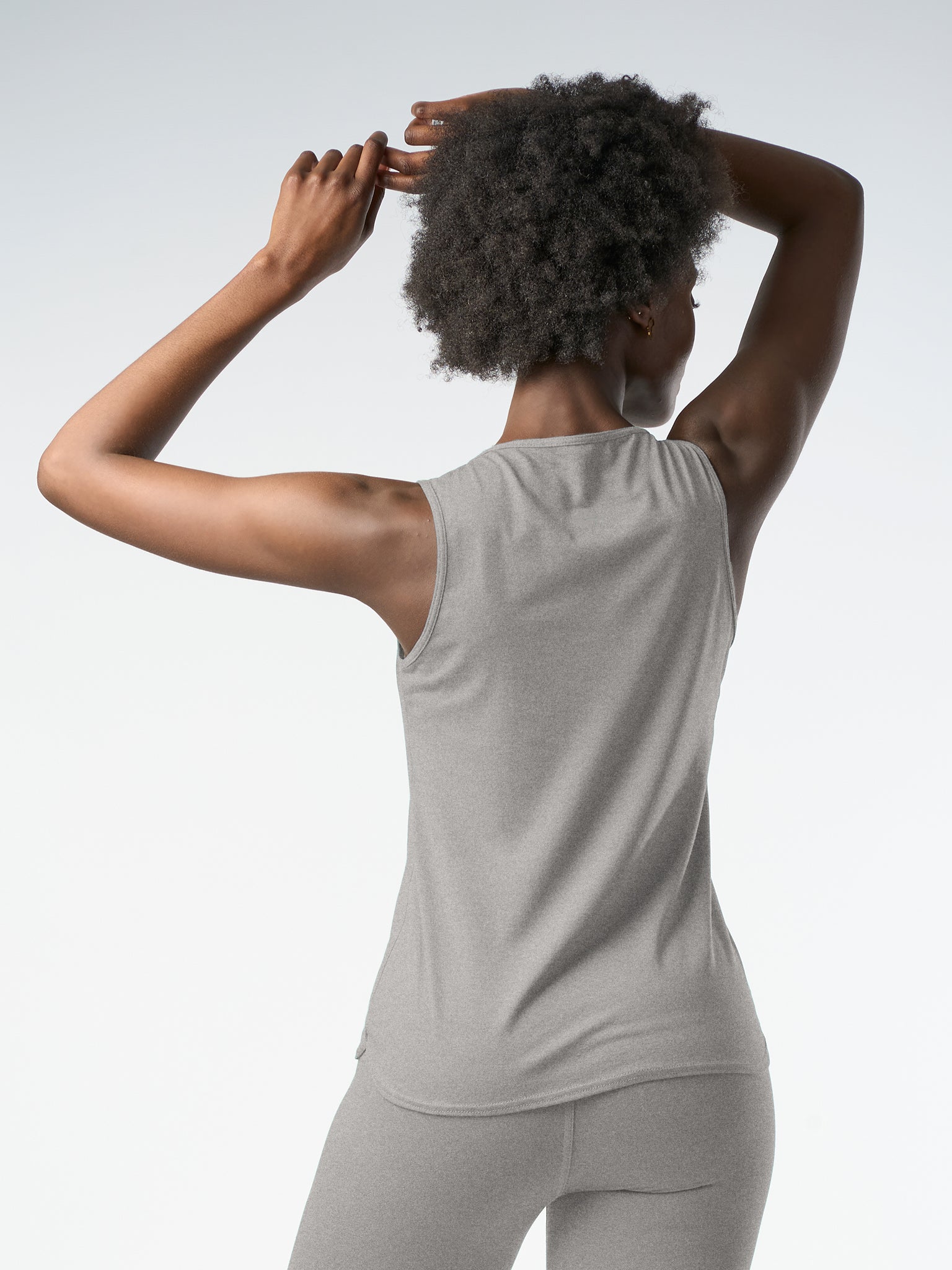 Gossypium Freedom Yoga Vest - Marl Grey | Women's Breathable Workout Top for Yoga, Pilates & Gym | Perfect for Active Lifestyles & Athleisure Wear