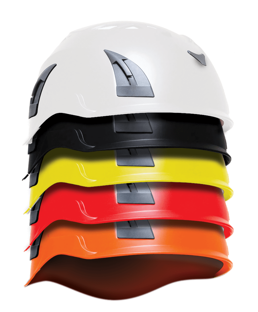 Armor Industrial Safety Helmet with Hellberg Earmuffs, Carrier & Clear Visor Kit - EN397 Certified for Construction, Mining & Heavy Industry Work