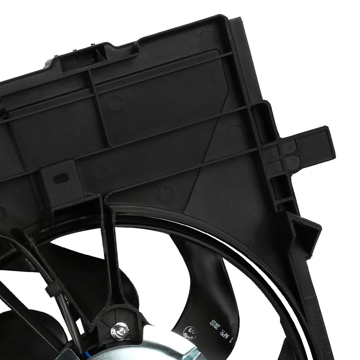 DNA MOTORING OEM-RF-0102 Black Factory Style Radiator Cooling Fan Assembly - High Efficiency Direct Replacement for 07-09 Lincoln MKZ | Improved Engine Cooling Performance for Daily Driving & Hot Weather Conditions