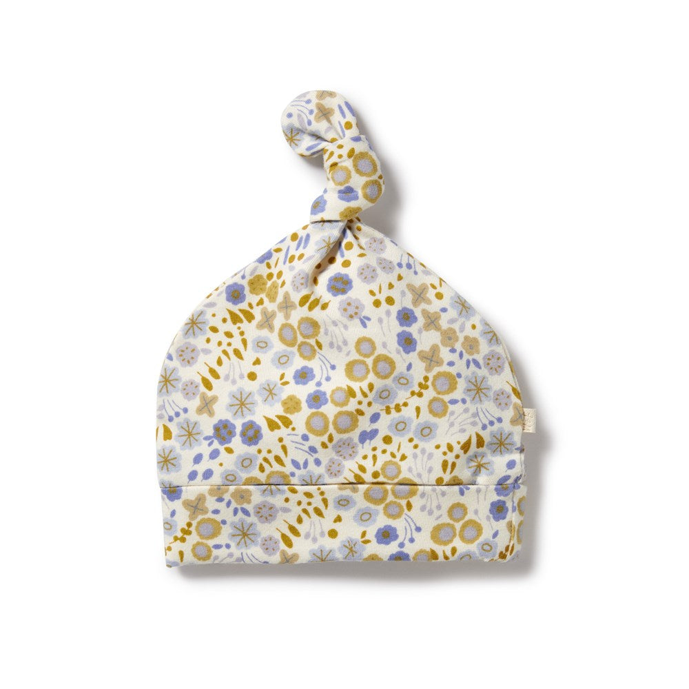 Little Meadow Organic Cotton Baby Knot Hat - Soft & Breathable for Newborns & Infants - Perfect for Hospital, Photo Shoots & Everyday Wear