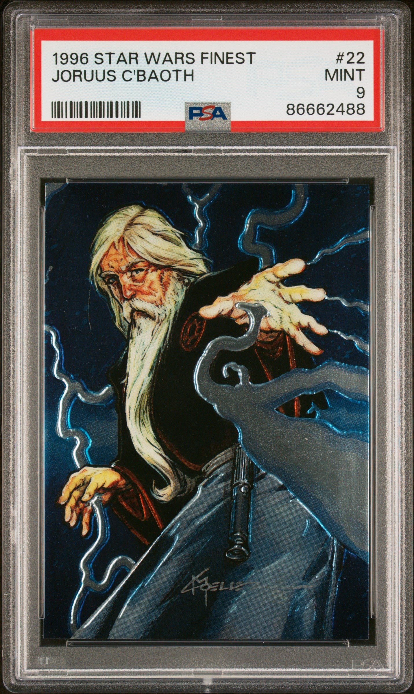1996 Star Wars Finest Jorrus C'baoth #22 PSA 9 Graded Trading Card - Rare Collectible for Star Wars Fans & Card Collectors - Perfect for Display, Investment & Gaming Memorabilia Collections