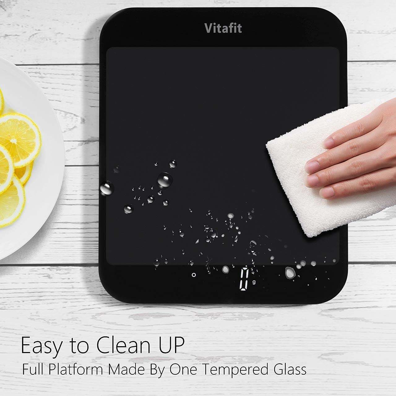 Vitafit Digital Bathroom Scale & 33lb Kitchen Scale - Accurate Body Weight & Food Measurement for Home, Gym, and Cooking - Perfect for Health Tracking & Meal Prep