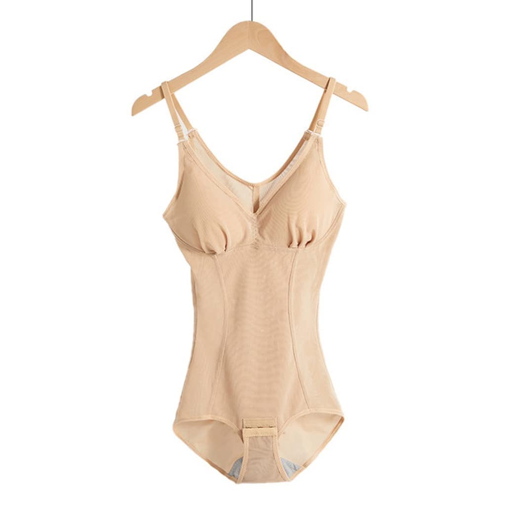 FEER Women's Sexy Shapewear Bodysuit with Chest Pads - Tummy Control Slimming Underwear for Belly Reduction | Perfect for Everyday Wear, Special Occasions & Postpartum Recovery (Color: A, Size: Small)