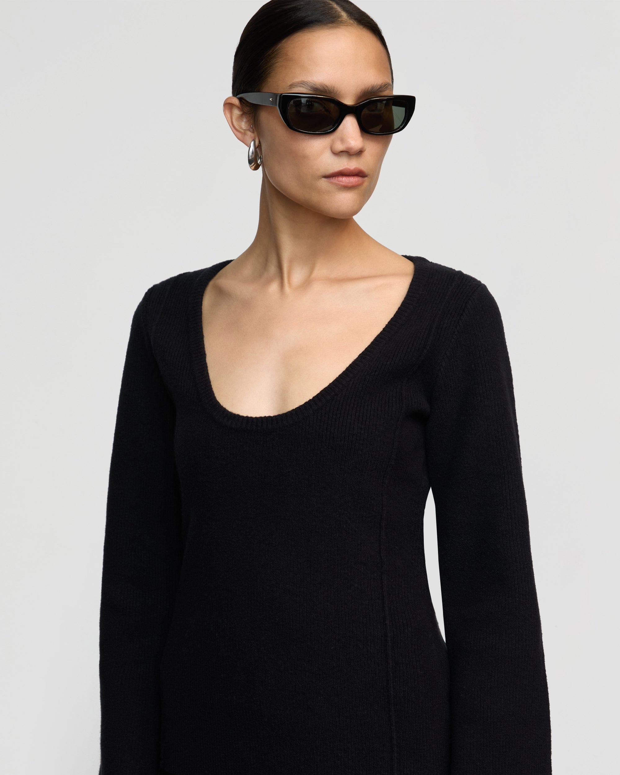Camilla Seam Detail Scoop Neck Sweater - Women's Soft Knit Pullover for Casual & Office Wear | Perfect for Fall & Winter Outfits