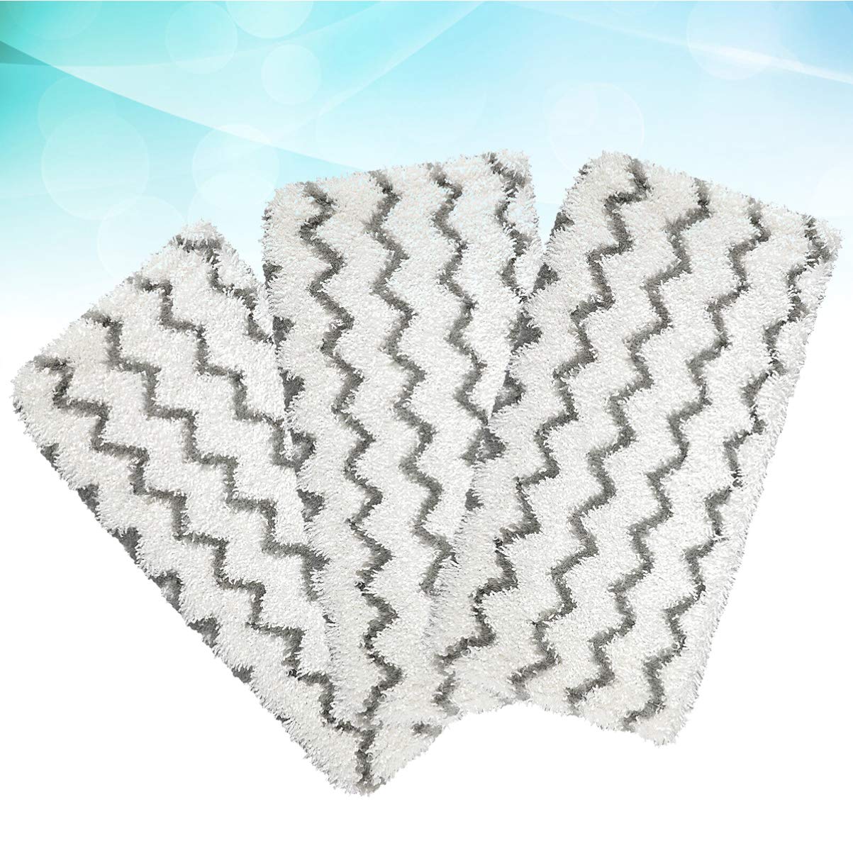 VOSAREA 3-Pack Washable Cotton Mop Replacement Pads for Steam Mops - White, Durable & Absorbent Cleaning Cloth Refills for Floors, Tiles & Hardwood - Perfect for Home, Kitchen & Bathroom Cleaning