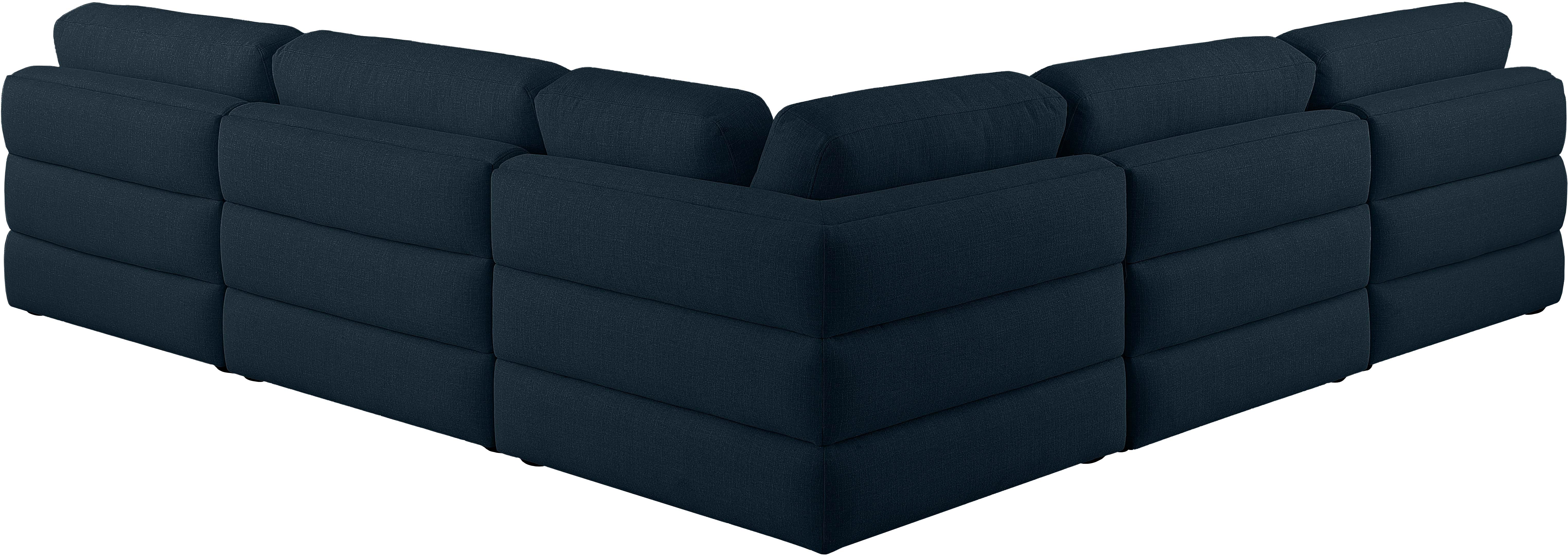 Beckham Durable Linen Textured Fabric Modular Sectional Sofa - Modern L-Shaped Couch for Living Room, Family Room & Home Theater Comfortable Seating