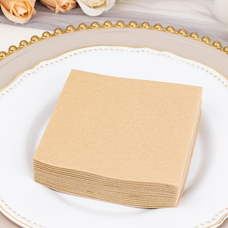 Premium 20-Pack 10x10 Inch White Airlaid Paper Cocktail Napkins - Soft, Absorbent & Disposable for Parties, Weddings & Events