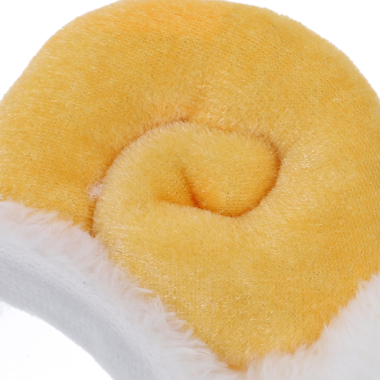 PRETYZOOM Spiral Hair Ties & Plush Goat Headbands - Cute Sheep Horn Hair Accessories for Women & Girls (Yellow) | Perfect for Party Favors, Cosplay & Daily Styling
