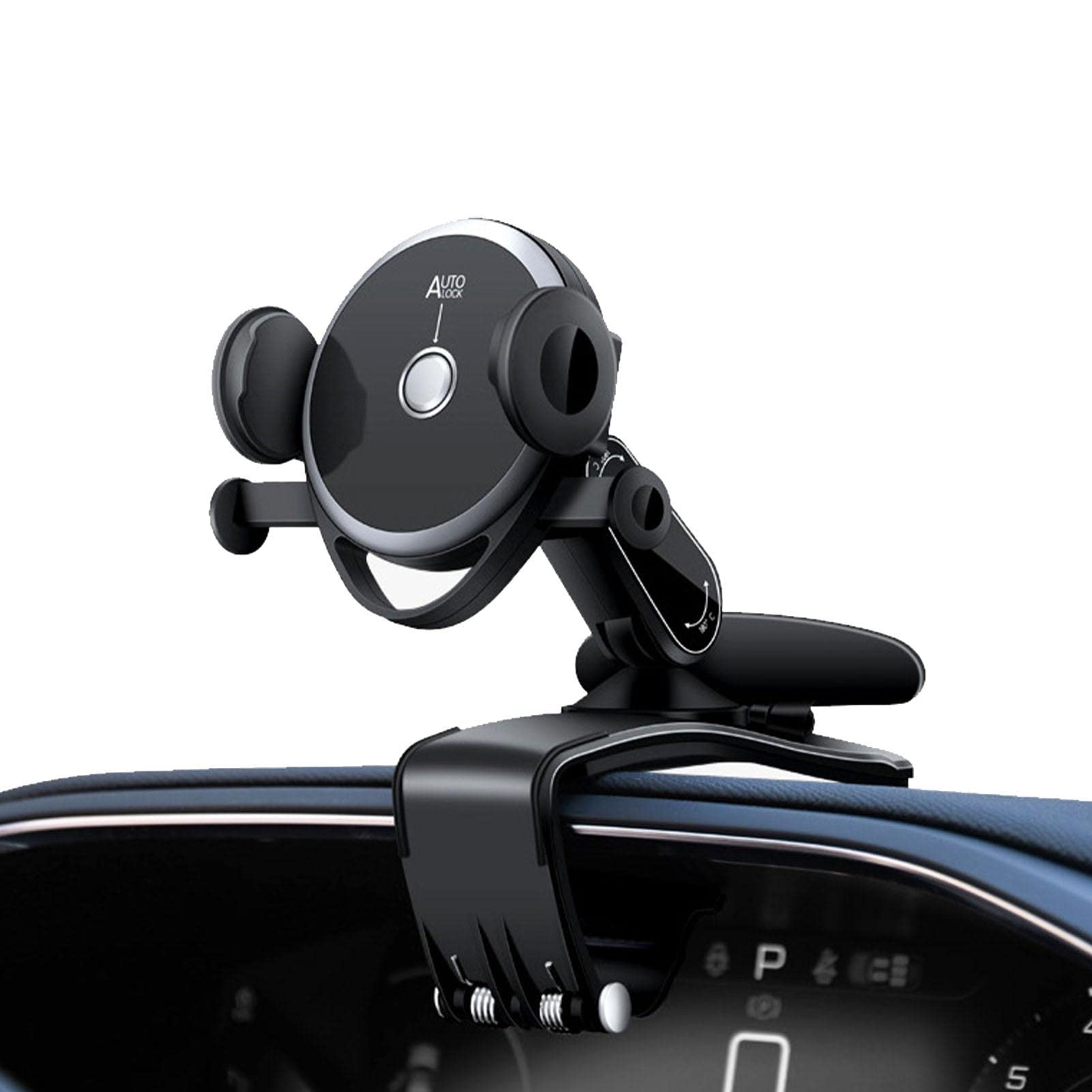 Universal Car Phone Mount Holder for Dashboard - Soft Base Adjustable Bracket Compatible with 4-7 Inch Smartphones (iPhone, Samsung, Android) - Perfect for Hands-Free Driving, GPS Navigation & Road Trips