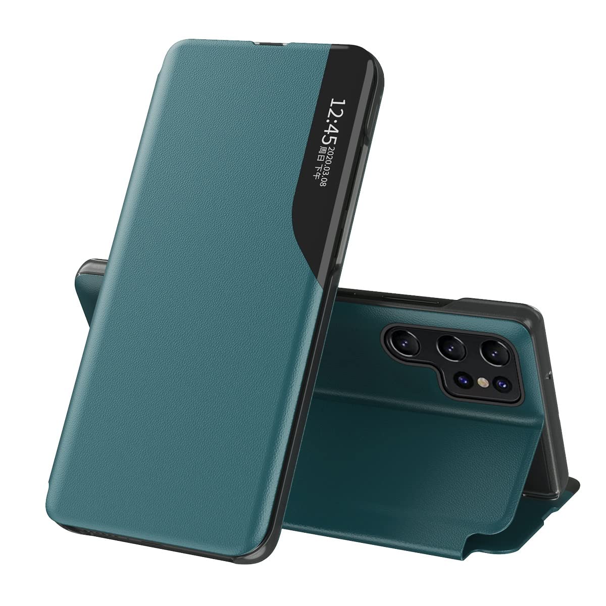 Premium PU Leather Flip Case for Samsung Galaxy A32 5G - Shockproof Protective Cover with Side Display, Stand Function & Auto Sleep/Wake (Perfect for Work, Travel & Everyday Use)