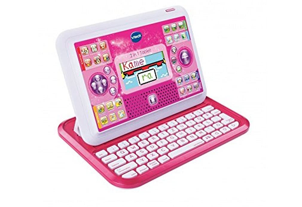 VTech 2-in-1 Kids Learning Tablet - Pink | Educational Toy with Interactive Games & Apps | Perfect for Preschool Learning & Travel Entertainment