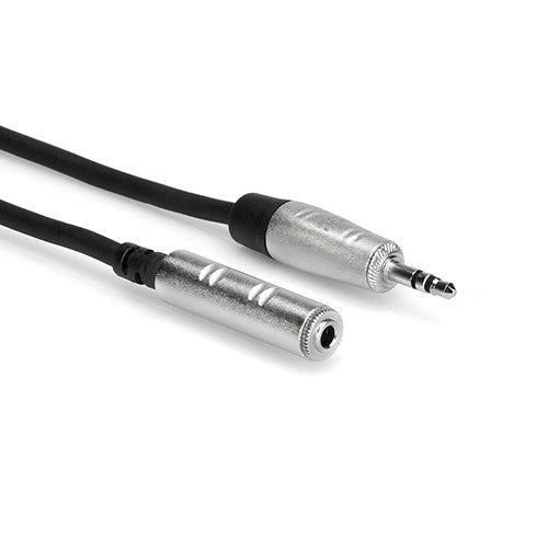 Hosa Technology REAN 3.5mm TRS Male to Female Pro Audio Headphone Extension Cable 10 Inch - High Quality Stereo Jack Connector for Studio, Gaming, DJ Equipment & Mobile Devices