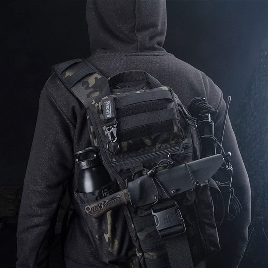Best Outdoor Camping Backpack for Hiking & Travel - Lightweight Waterproof Mountaineering Pack with Multiple Pockets (Black Magic Scorpion Camo) - Perfect for Camping, Trekking & Adventure Trips