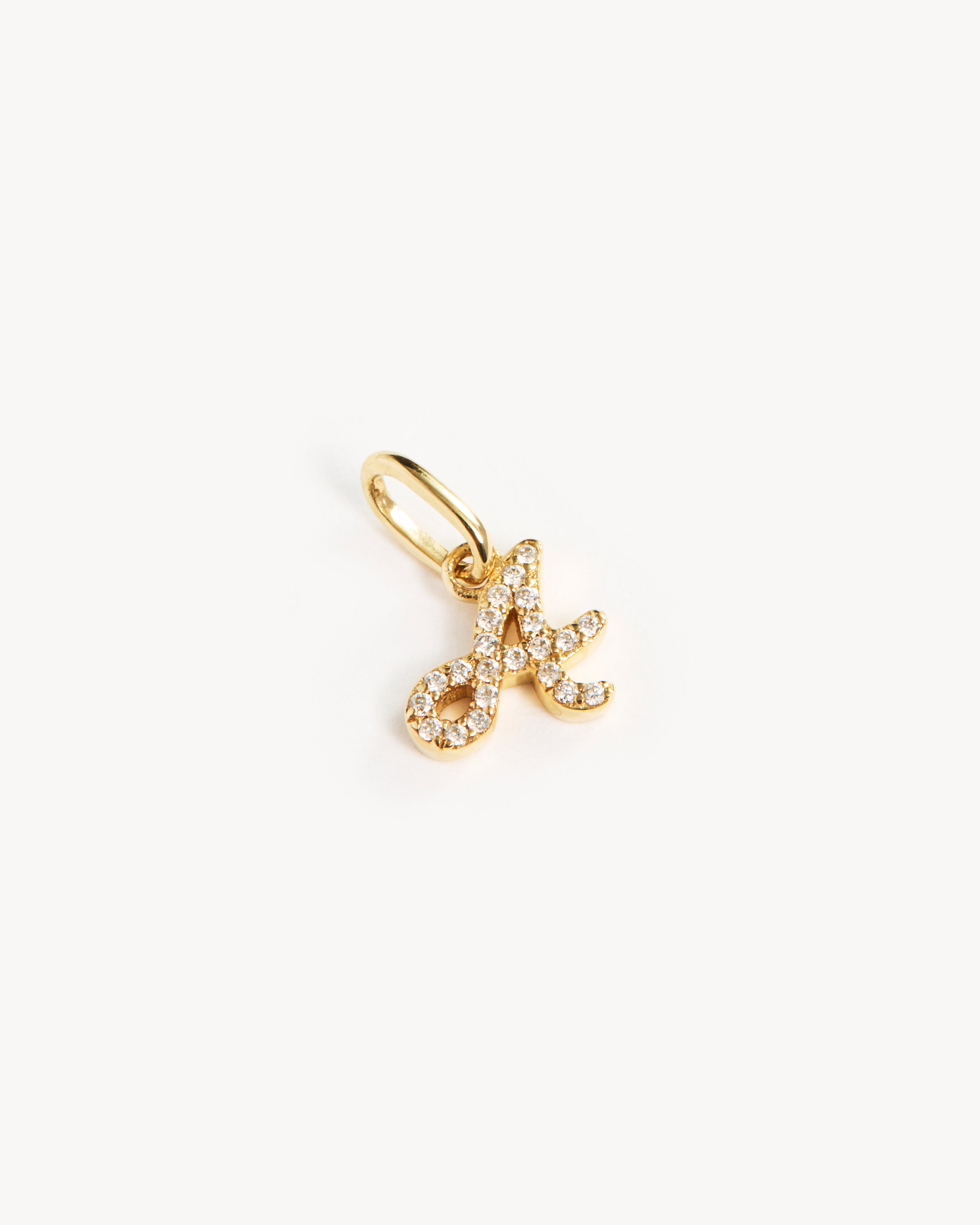 14K Solid Gold Forever Love Diamond Letter Necklace Pendant - Personalized Initial Jewelry Gift for Women, Perfect for Valentine's Day, Anniversary & Special Occasions