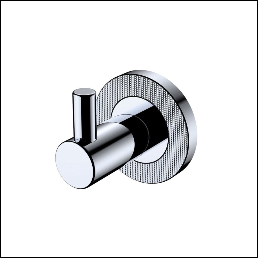 Fienza Chrome Axle Robe Hook 83104 - Heavy Duty Bathroom Wall Hook for Towels, Robes & Coats - Perfect for Bathroom, Bedroom, Entryway & Closet Organization