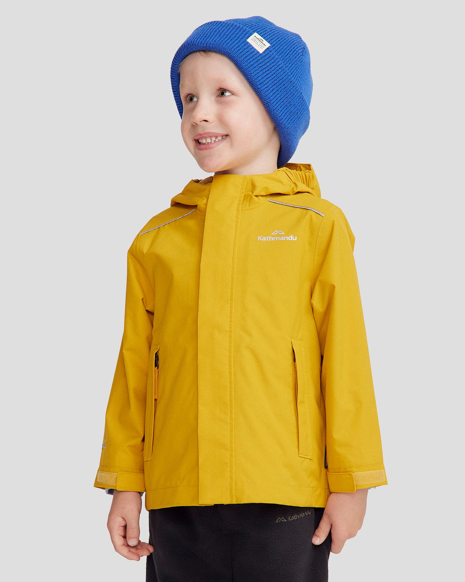 Andulo 2-Layer Waterproof Rain Jacket for Kids - Golden Yellow | Outdoor Play, School & Rainy Day Protection