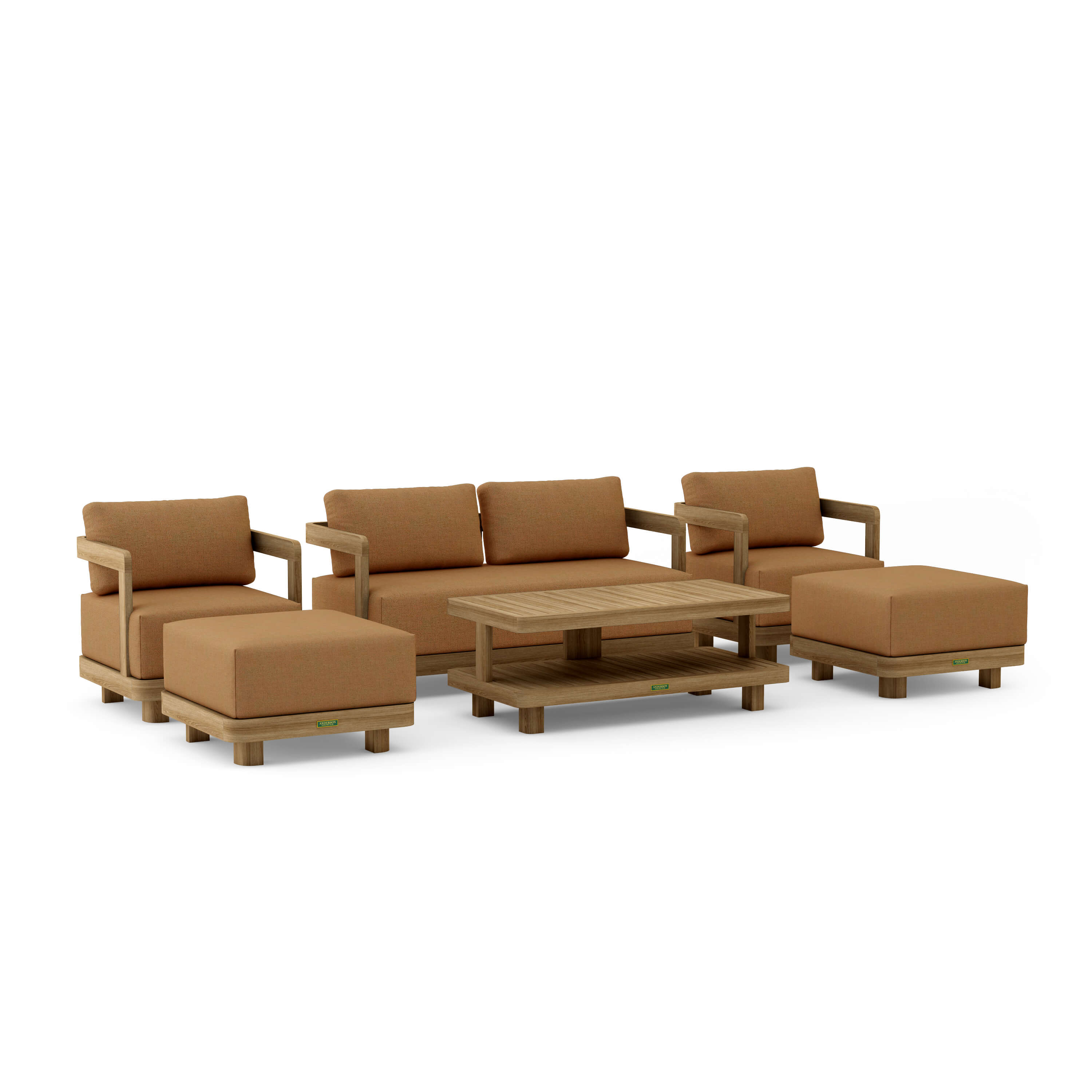 6-Piece Granada Deep Seating Patio Set - Outdoor Wicker Furniture with Cushions for Backyard, Poolside & Garden Relaxation