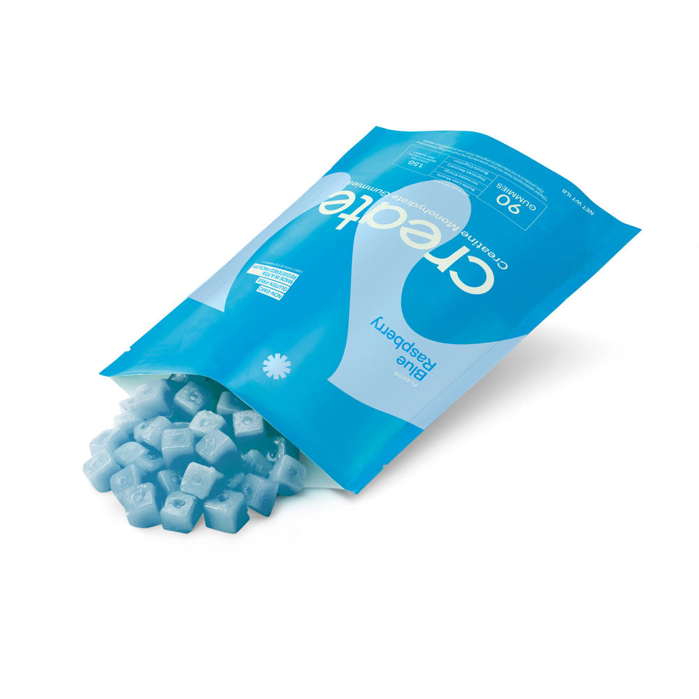 Best Creatine Monohydrate Gummies - Blue Raspberry Flavor - 90 Count for Muscle Recovery & Workout Performance - Pre/Post Workout Supplement for Athletes & Fitness Enthusiasts
