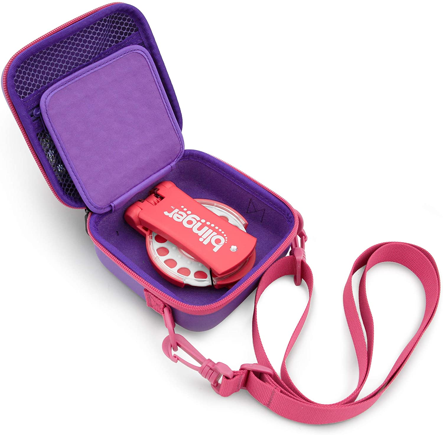 CASEMATIX Protective Travel Case for Blinger Deluxe Set & Refill Gems | Durable Storage Organizer for Kids Glam Accessories | Perfect for Travel, Birthday Parties & Craft Activities