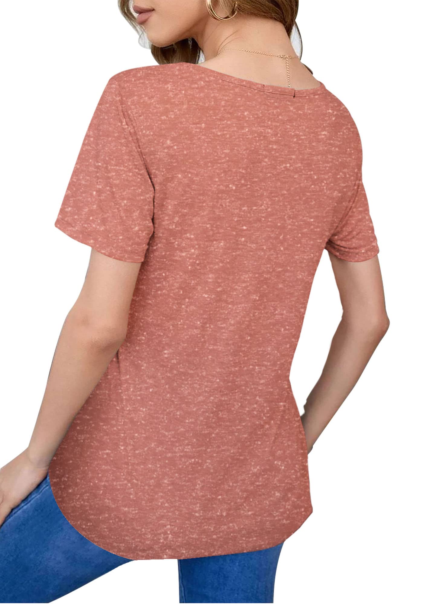 Women's Plus Size Short Sleeve V-Neck T-Shirts - Loose Casual Summer Blouses & Basic Tees | Trendy Fashion Tops for Everyday Wear, Office & Outings