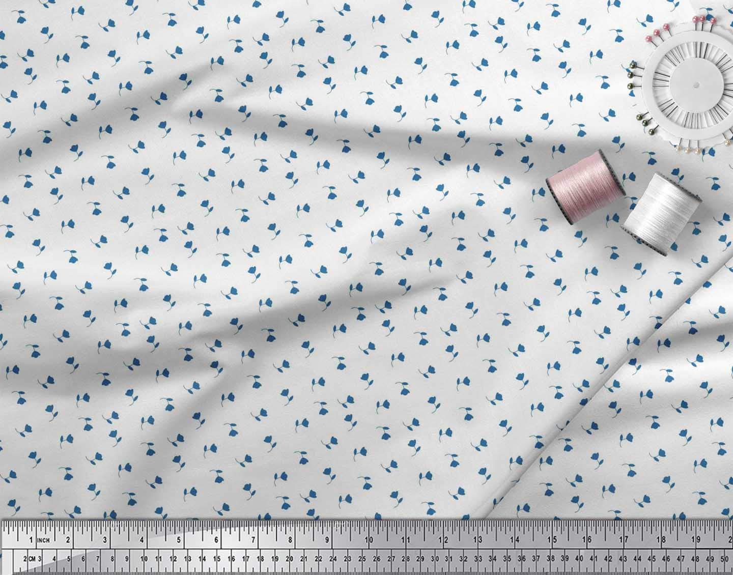 Soimoi Moss Georgette Brown Fabric by The Yard - 42 Inch Wide Printed Fabric with Artistic Leaves & Floral Motifs for Dresses, Blouses & DIY Sewing Projects