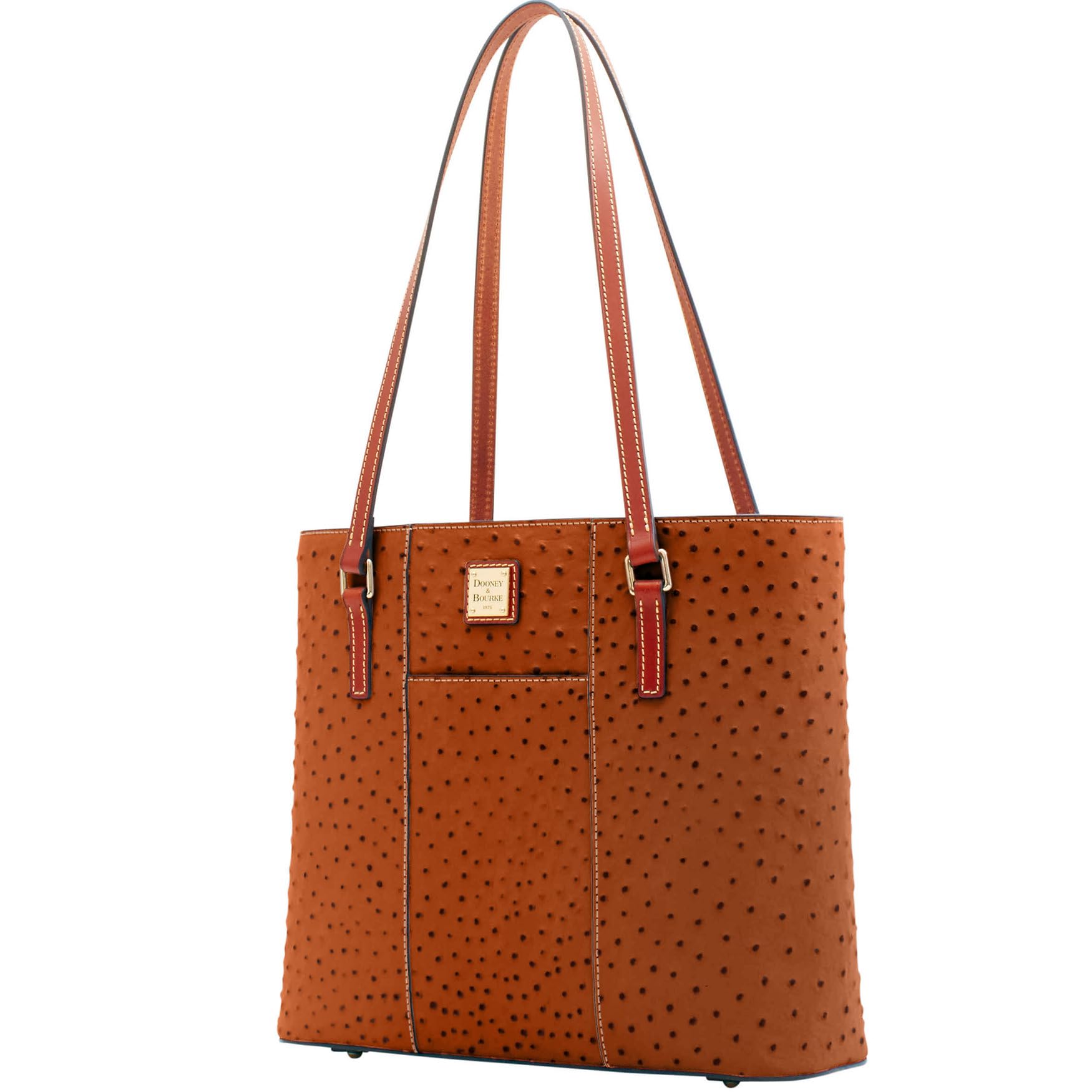 Dooney & Bourke Lexington Tote Bag - Genuine Ostrich Embossed Leather Handbag in Tan for Women | Perfect for Work, Travel & Everyday Use