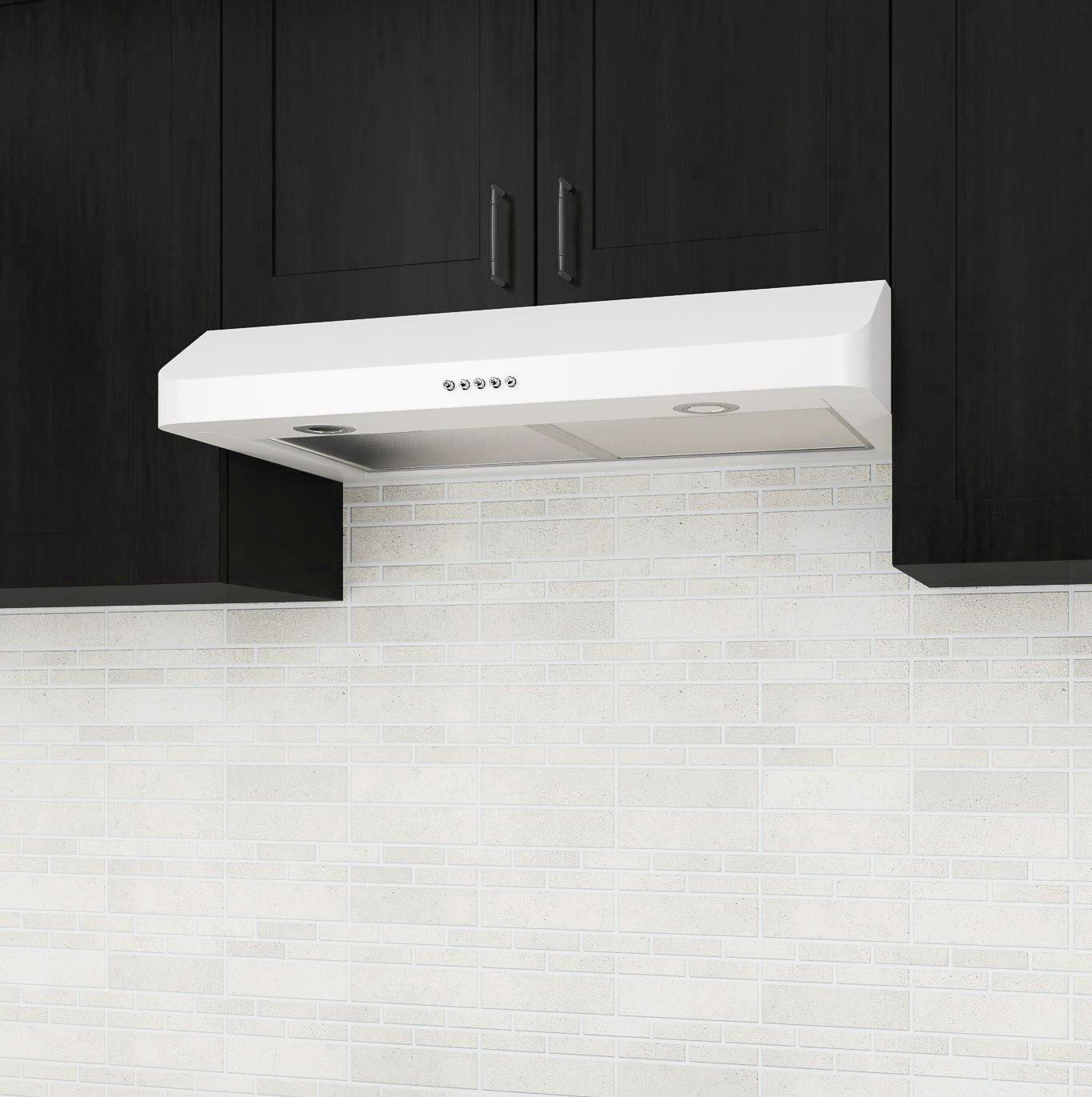 Slim DW1R Under Cabinet Range Hood - 30 Inch Stainless Steel Kitchen Exhaust Fan with LED Lights - Perfect for Small Kitchens, Apartments & RVs