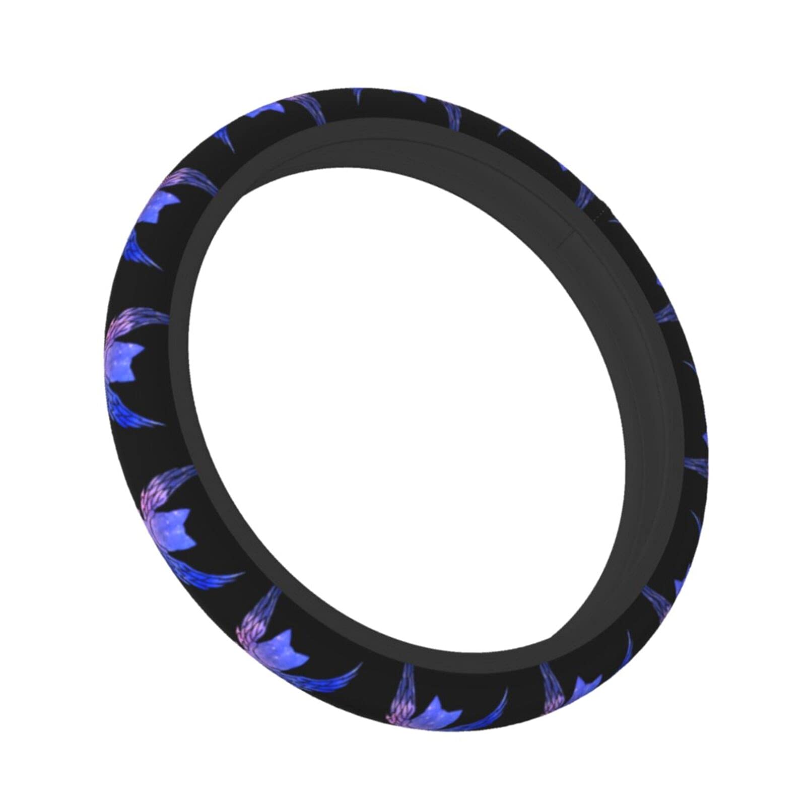 Fairy Tail Anime Car Steering Wheel Cover - 15 Inch Elastic Protective Cover for Most Cars, SUVs & Trucks (Black) | Perfect for Anime Fans & Comfort Driving